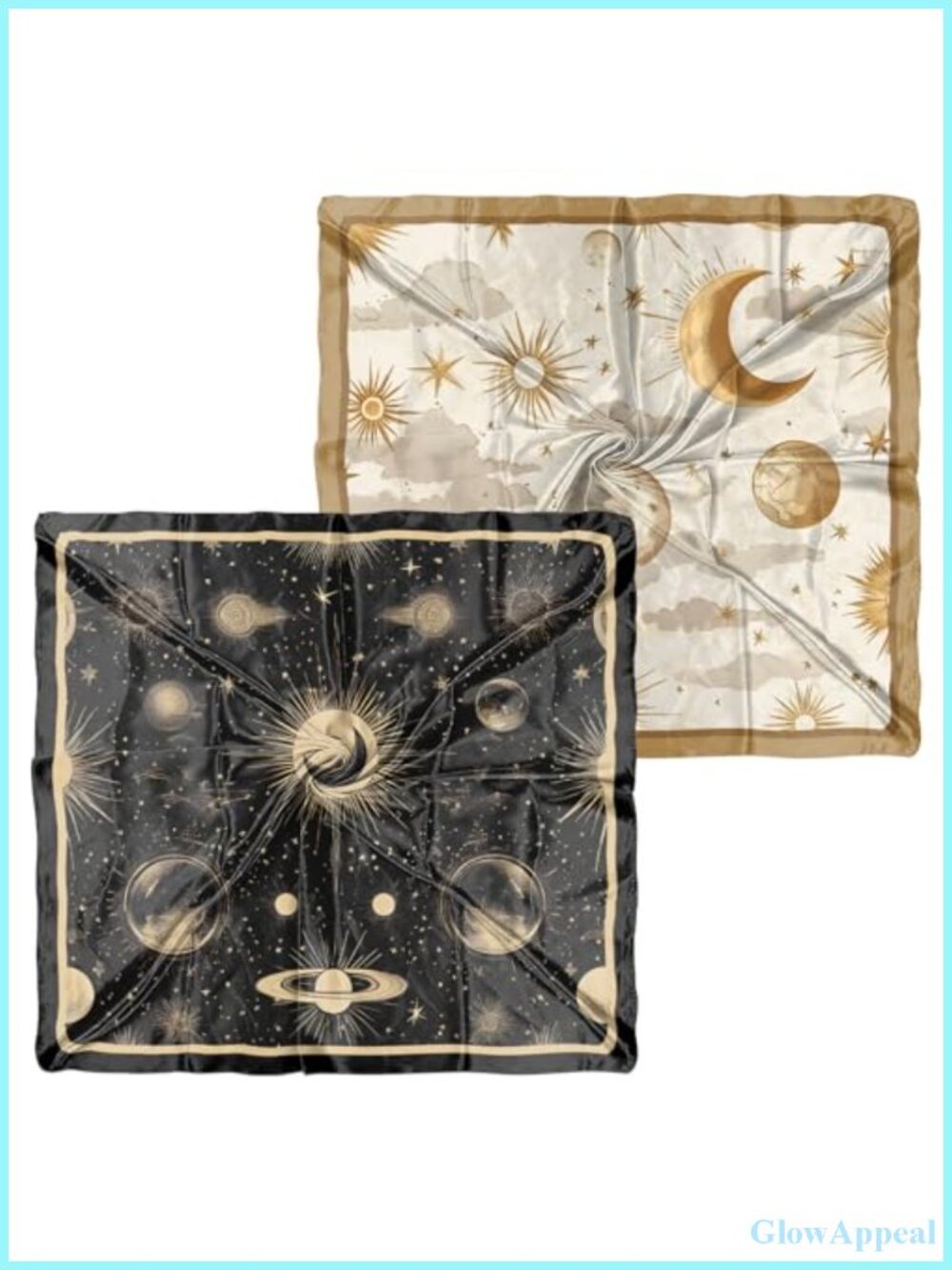 Satin Silk Feeling Square Scarf 27.5" for Hair Wraps Bandanas